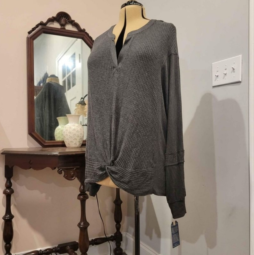 NEW 3X Democracy Waffle Pattern Casual Top